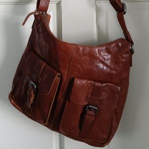 Spikes and Sparrows Leather Crossbody Bag